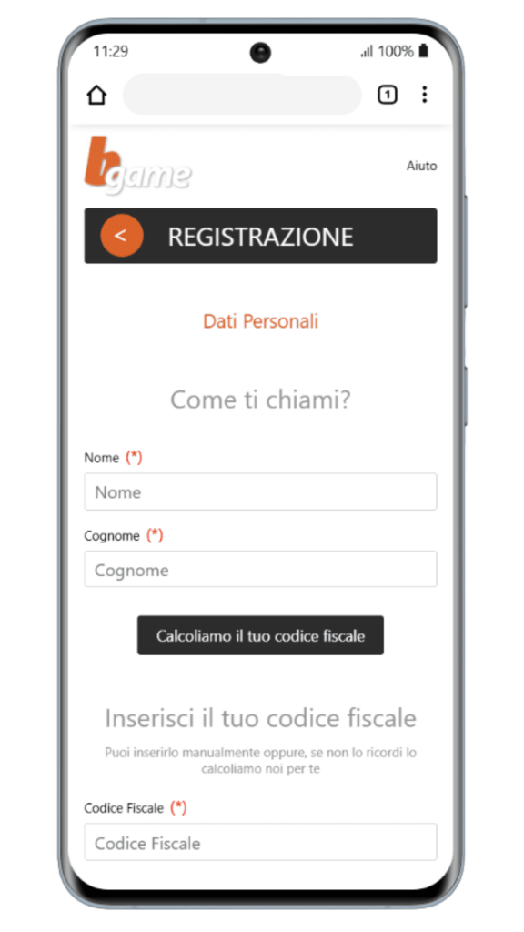bgame casino registrazione e accesso 