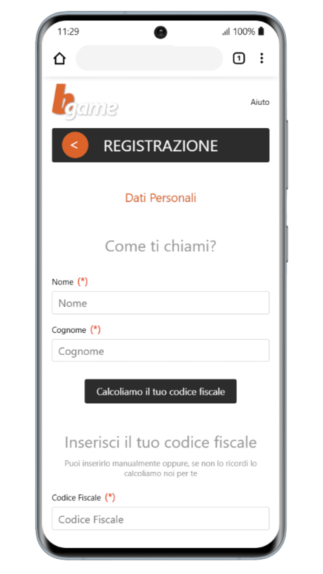 bgame casino ottenere un bonus di iscrizione